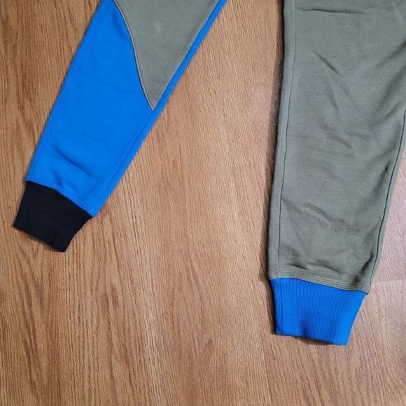 Champion Reverse Weave Patchwork Joggers Pants Black Blue Fleece Men's Size S - Picture 2 of 8